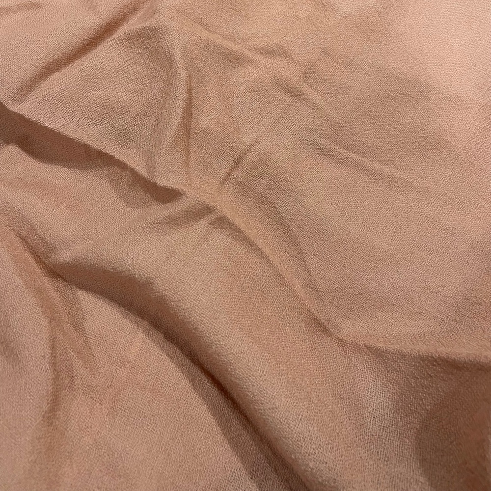 New Simone LeBlanc linen brown towel/cover-up with cream carrying pouch